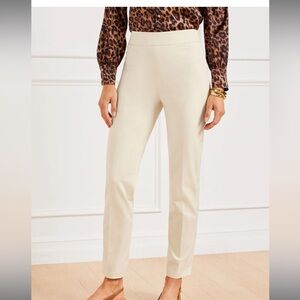 NWT Talbots Cream Chatham Ankle Pants